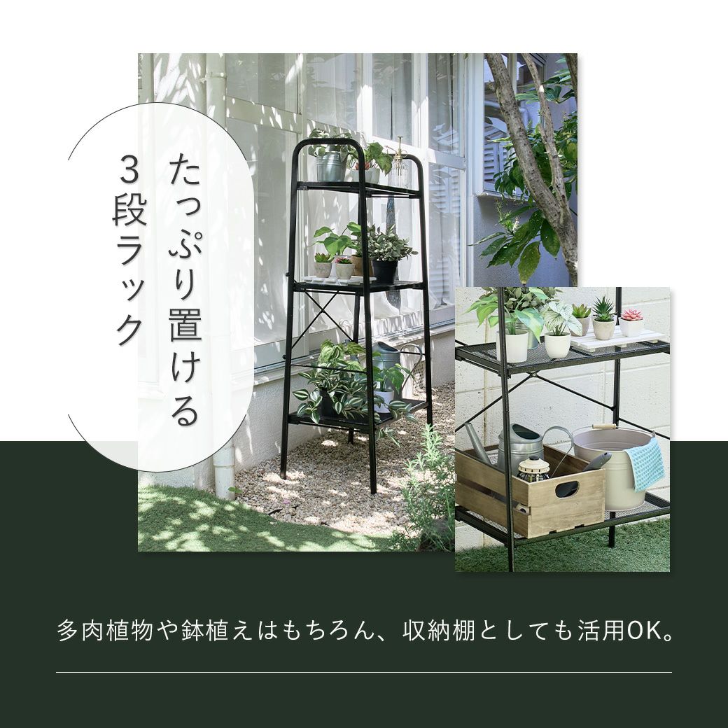 mottole多肉植物ガーデンラック3段MTL-S029