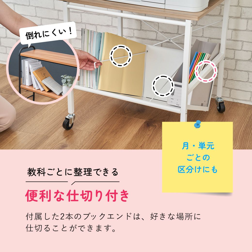 mottoleB4対応ファイルワゴン天板付1段MTL-S025