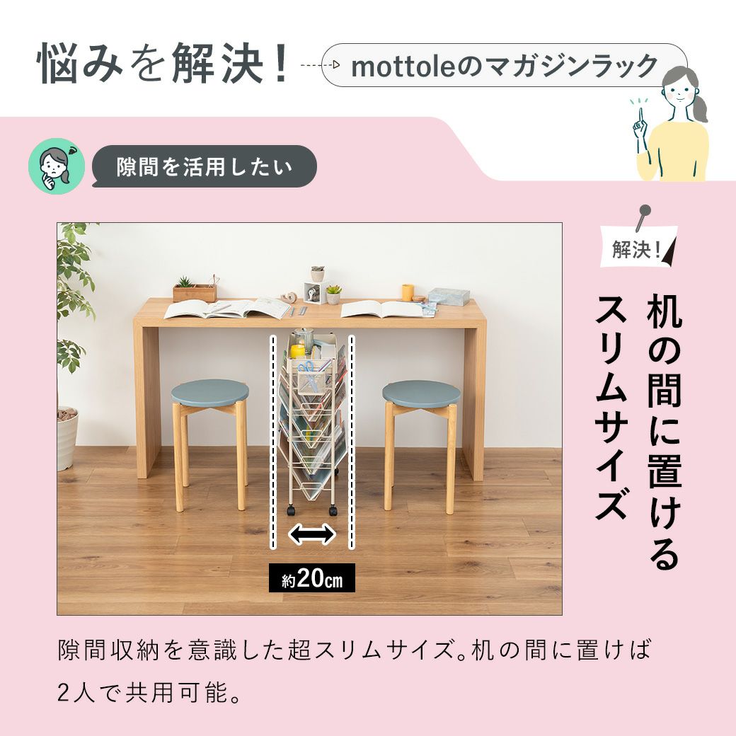 mottoleマガジンラックBMTL-S035