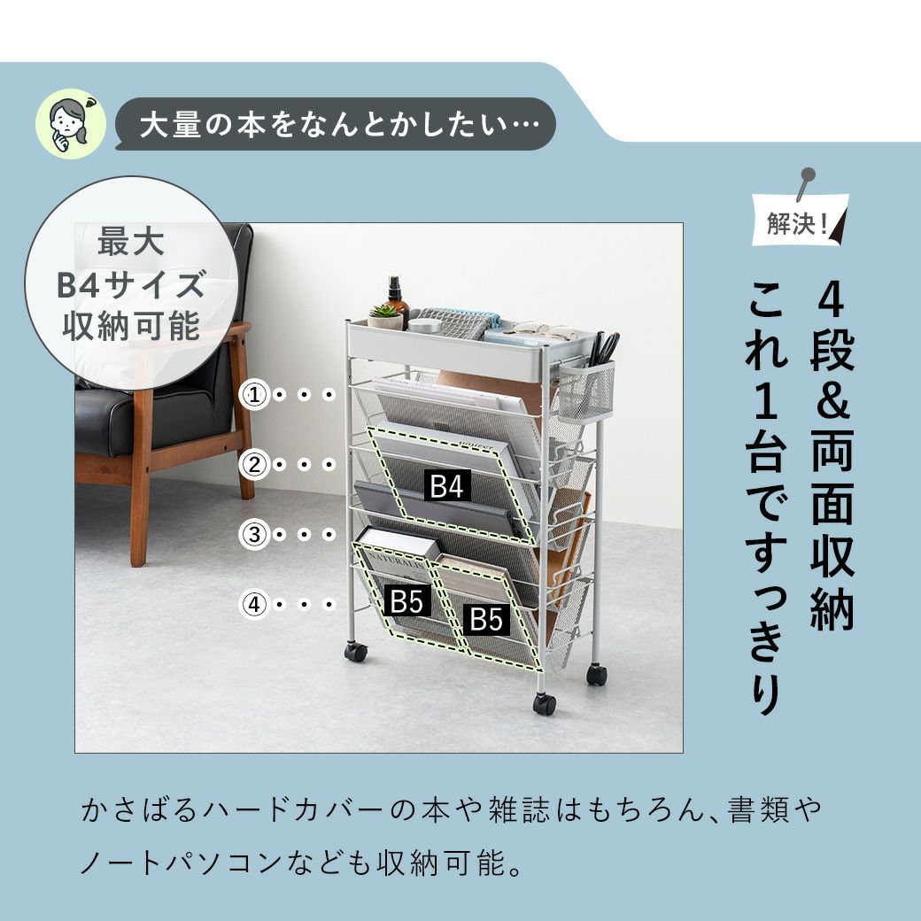 mottoleマガジンラックBMTL-S035