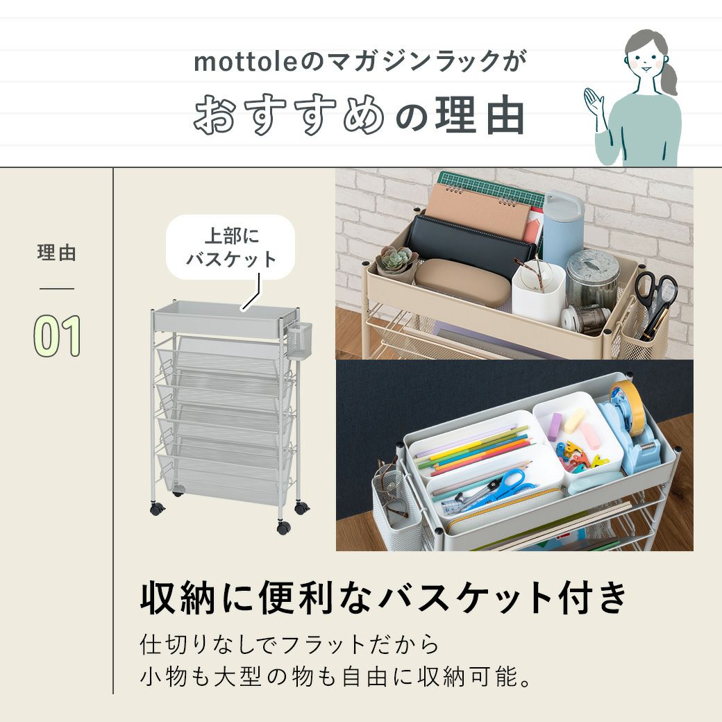 mottoleマガジンラックBMTL-S035